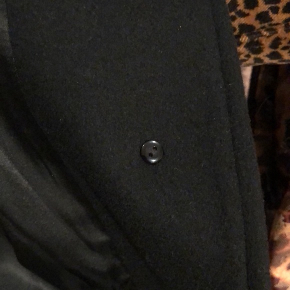 Belle Fare🖤Cashmere coat! fox fur trim! completely lined! black! 2 Pockets! XS/S - Picture 7 of 16